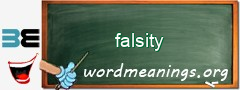 WordMeaning blackboard for falsity